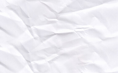 Clean white paper, wrinkled, abstract background. White creased paper background texture. Vector illustrator.