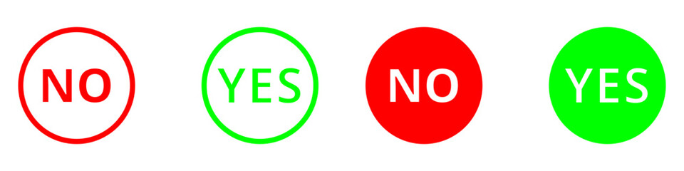 Ok vector icon set. Check mark illustration sign collection. Yes and no symbol or logo.