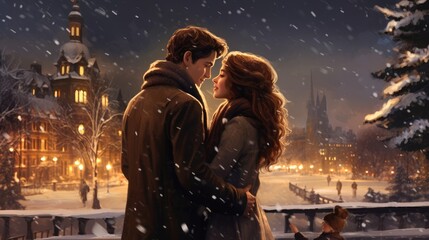 Obraz premium moment of tenderness captured in a photograph - people photography