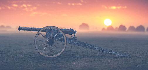 Civil War Era Cannon At Dawn - 618811638