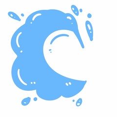 water drops on white background