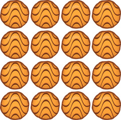Pattern homemade cookie different taste in pastry biscuit