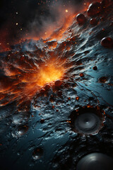 A gravitation pulse emanating from a central black hole our galaxy. AI generative