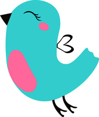 cute baby bird cartoon vector