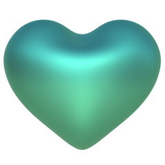 3D green heart