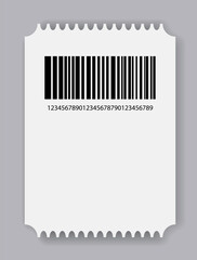 Empty ticket template. Blank concert ticket or lottery coupon. Event coupon or cinema movie theater card. Festival or circus paper empty flyer. isolated illustration