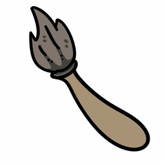 cartoon illustration of a paint brush