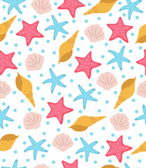 seamless pattern with shells