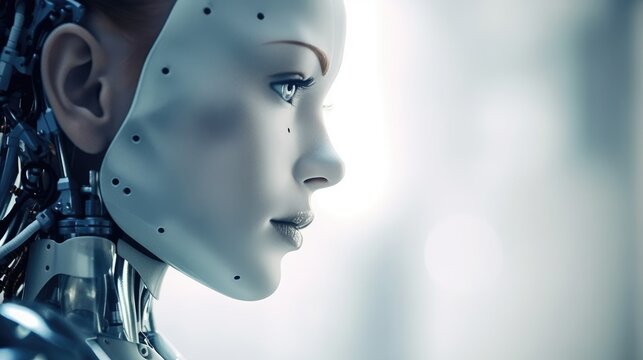 Menschlicher Roboter mechanische Technologie mit k&uuml;nstlicher Intelligenz