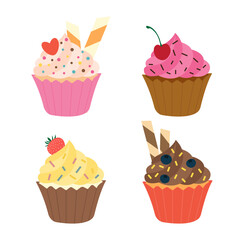 set of cupcakes