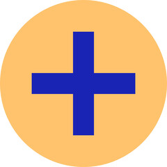 Obraz premium Plus sign in circle