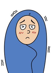 cartoon cute boy on white background