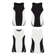 Sport jersey black and white isolated vector	