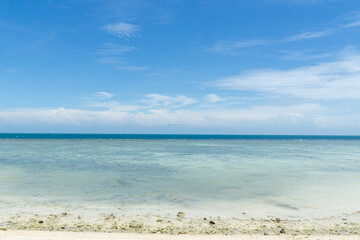 Summer blue sky cloud gradient light white background. Beauty clear cloudy in sunshine calm bright winter air background.