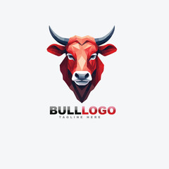 bull gaming logo design template
