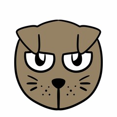 illustration of Cartoon Dog on white background