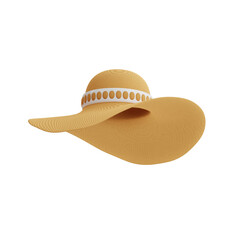 3d Hat. icon isolated on white background. 3d rendering illustration