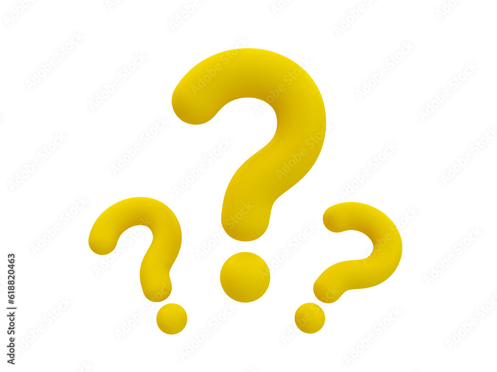 Poster 3d minimal question mark icon. problem-solving concept. figure out the question. finding an answer. 3d illustration.