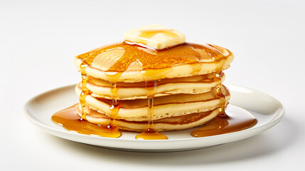 メープルシロップとバターたっぷりのホットケーキ　Generative AI
