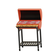 3d Barbecue. icon isolated on white background. 3d rendering illustration