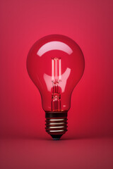 light bulb on red 