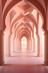 Fototapeta premium pink arches in the center of the palace