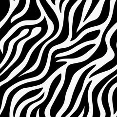 A Continuous Repeating Tile Pattern with a Diagonal Zebra Print Design | Generative AI
