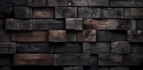 Wood Bricks Texture Background