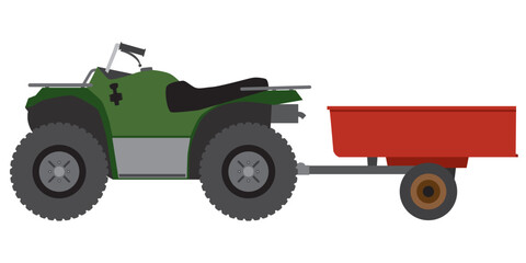 ATV with Utility Trailer