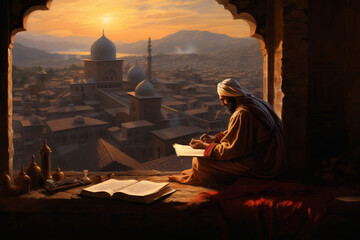muslim scientist writing