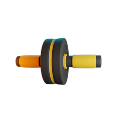 FITNESS ROLLER 3D RENDER ISOLATED IMAGES
