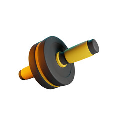 FITNESS ROLLER 3D RENDER ISOLATED IMAGES