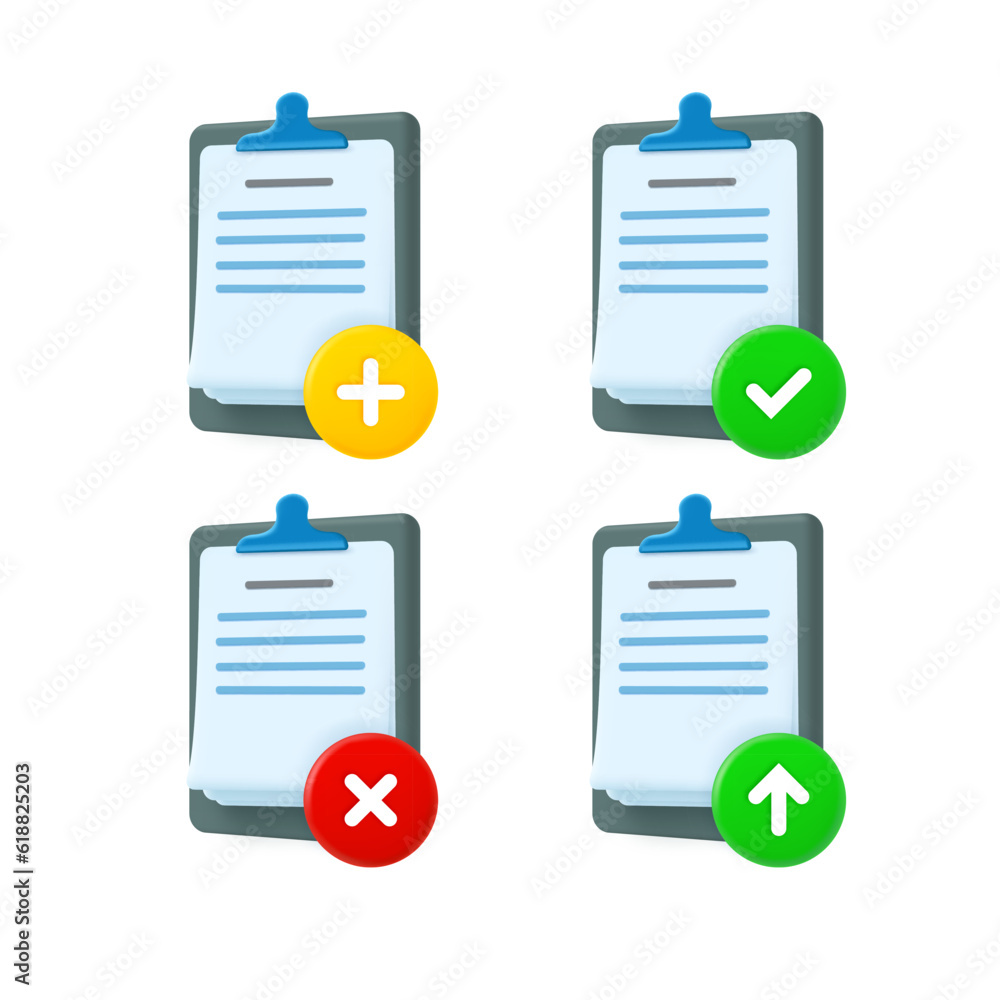 Poster Different calendar icons set with different pictograms. 3d vector icons set