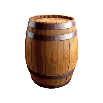 wooden barrel vector illustration. vector eps 10