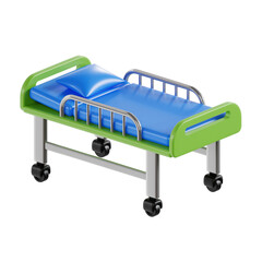 3D Stretcher. icon isolated on white background. 3d rendering illustration