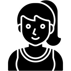 Cheerleader icon, High school related vector illustration