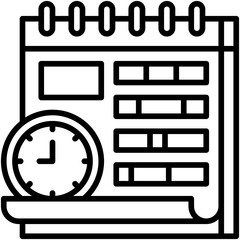 Schedule icon, High school related vector illustration
