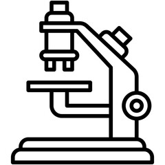 Microscope icon, High school related vector illustration