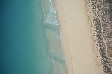 Fototapeta na wymiar Dream Beach of Santa Mónica on Boa Vista Island in Cape Verde