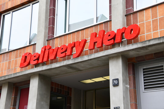Berlin, Germany - June 6, 2023: Headquarters of Delivery Hero in Berlin, Germany - Delivery Hero is a German multinational online food ordering and food delivery