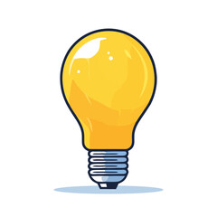 LIghtbulb icon. Cute image of isolated lIghtbulb. Vector illustration. Generated AI