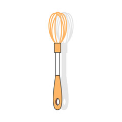 Kitchen whisk vector cartoon cooking tool isolated on a white background.