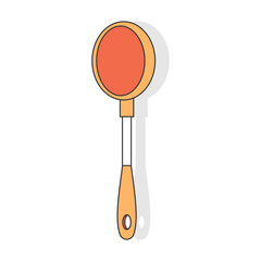 Kitchen ladle vector cartoon cooking tool isolated on a white background.