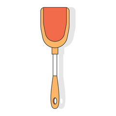 Kitchen turner vector cartoon cooking tool isolated on a white background.