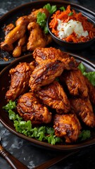 Generative AI grilled chicken wings