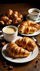 Generative AI coffee and croissant