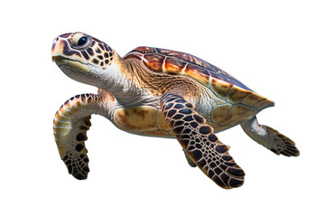 Isolated sea turtle - 618830888