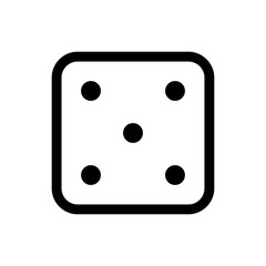 Simple Dice icon. The icon can be used for websites, print templates, presentation templates, illustrations, etc
