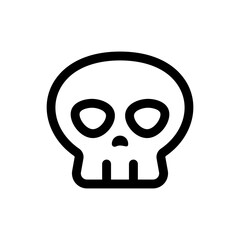 Simple Skull icon. The icon can be used for websites, print templates, presentation templates, illustrations, etc