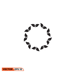 plant leaf icon vector graphic of template 
